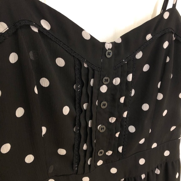 2/$25 Dynamite High-Low Hem Chiffon Polka Dot Dress - Picture 2 of 7